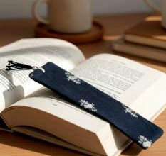 Handmade Printed Rectangular Fabric Bookmark